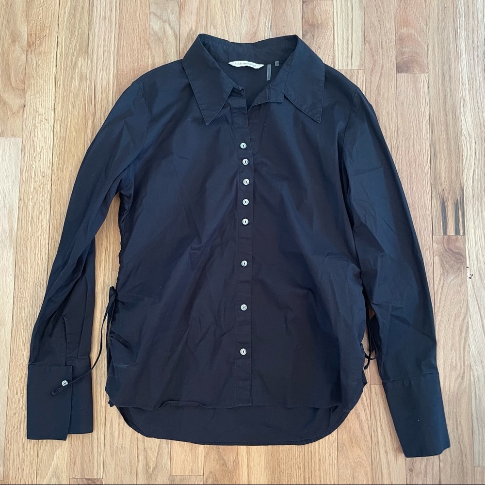 Soft Surroundings black button down shirt L